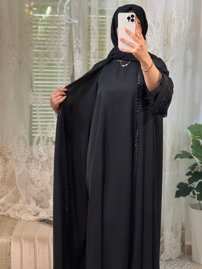 ABAYA NOIR Deux pièces - عبايا